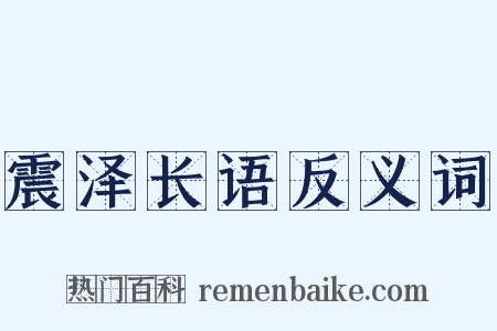 震泽长语反义词是什么意思的图片